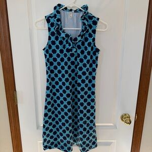 Lulu B Ladies Small Aqua/Navy Nautical Motif Cruise Dress!